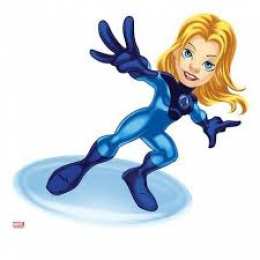 Открытки с Женщиной Невидимкой Открытки с Женщиной Невидимкой из Фантастической Четверки Марвел.