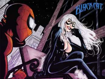 Открытки с Черной Кошкой Открытки с Черной Кошкой из Спайдермена по комиксам Марвел. 