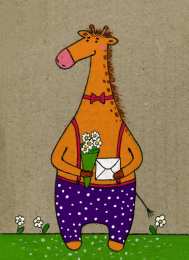 Открытки с жирафами Открытки с жирафами gif. Скачать Открытки с жирафами бесплатно.