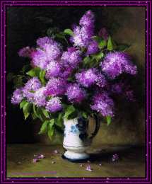  Открытки с букетом сирени.