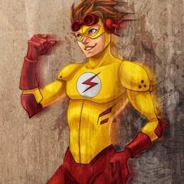  Открытки с Кид Флэшем.